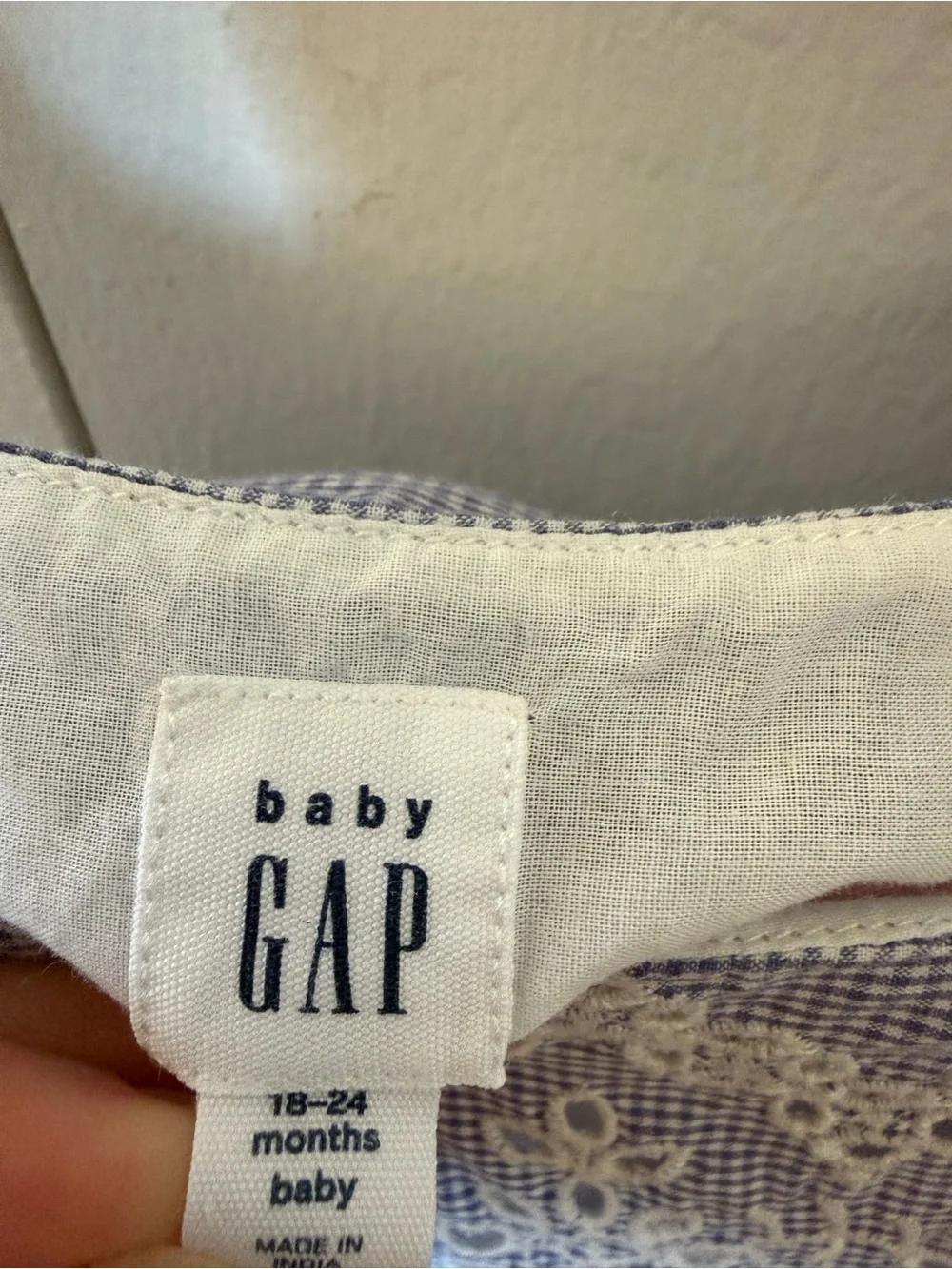 GAP Blue Gingham Eyelet Sundress for Kids